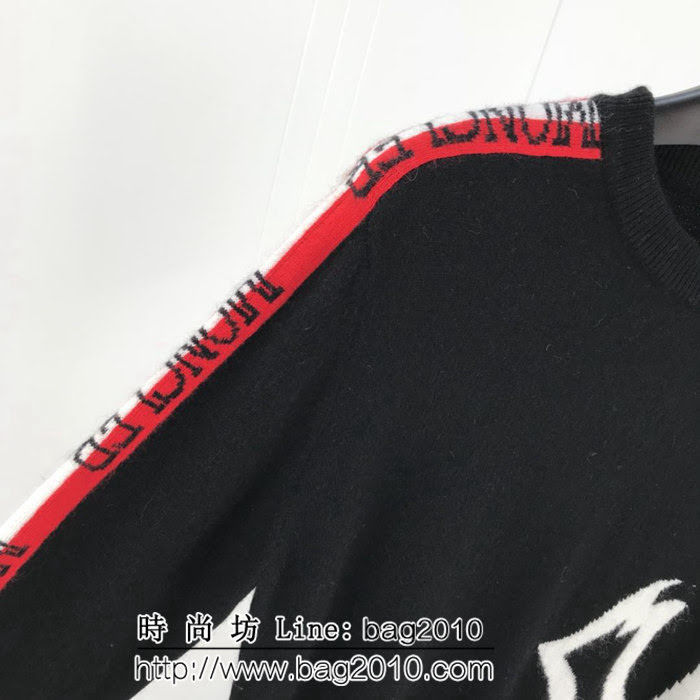 MONCLER蒙口 18ss秋冬新款 雙側字母提花logo 貂絨衫 男款羊毛衫 ydi1958